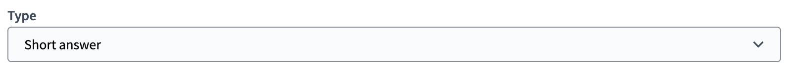 Type de réponse courte - backend
